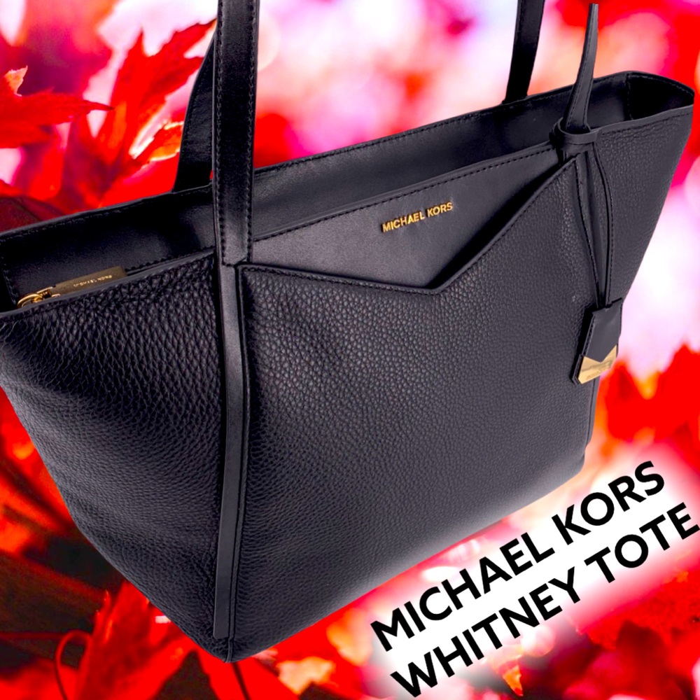 Keeping For Now - MICHAEL KORS BLACK WHITNEY TOTE NEW WITH TAGS NWT